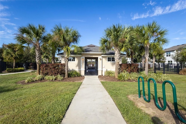 exterior space with a front lawn