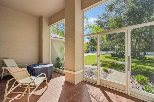 view of sunroom / solarium