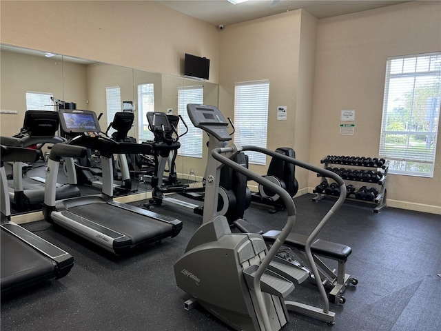 view of workout area