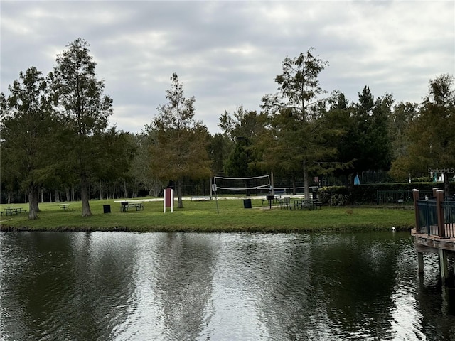 view of water feature