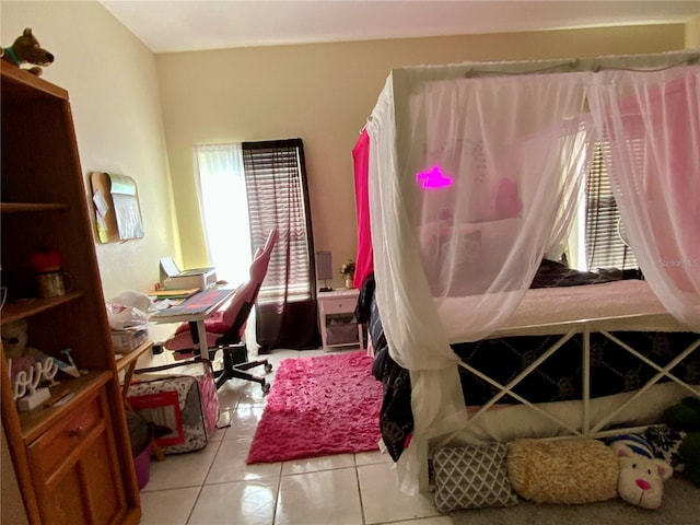 view of tiled bedroom