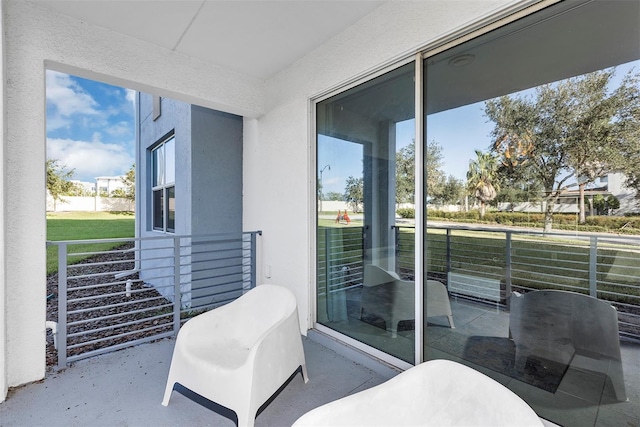 view of sunroom