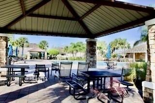 view of patio / terrace featuring a gazebo