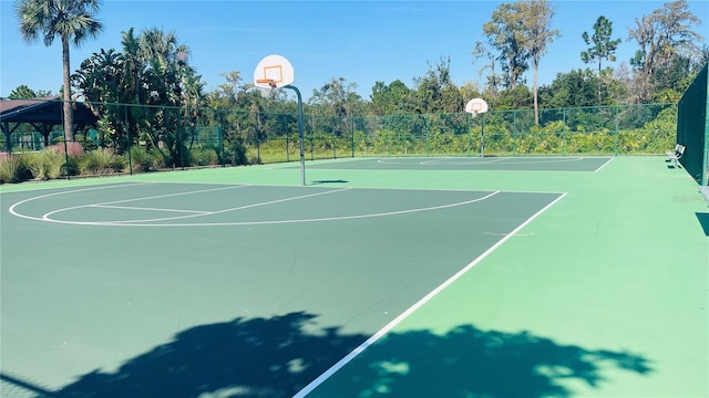 view of basketball court