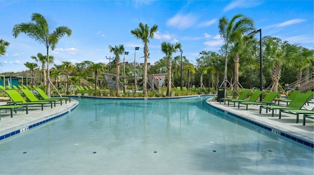 4839 Kings Castle Cir, Kissimmee, FL 34746 - community pool with view of scattered trees
