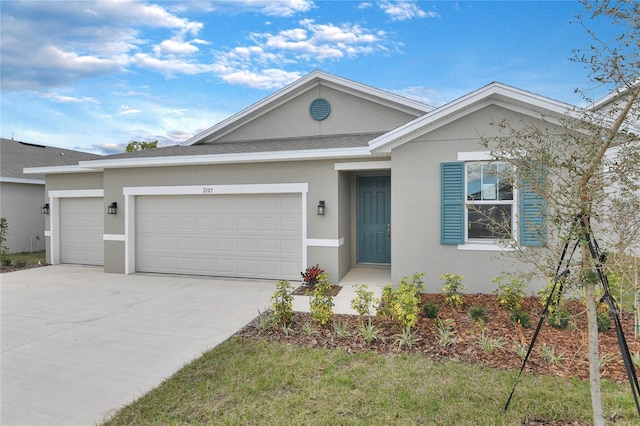 ranch-style house with a garage