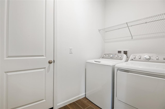 laundry room featuring washer and dryer