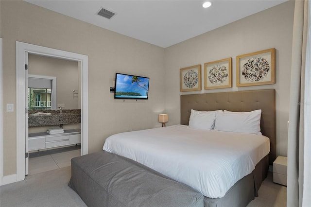 view of carpeted bedroom