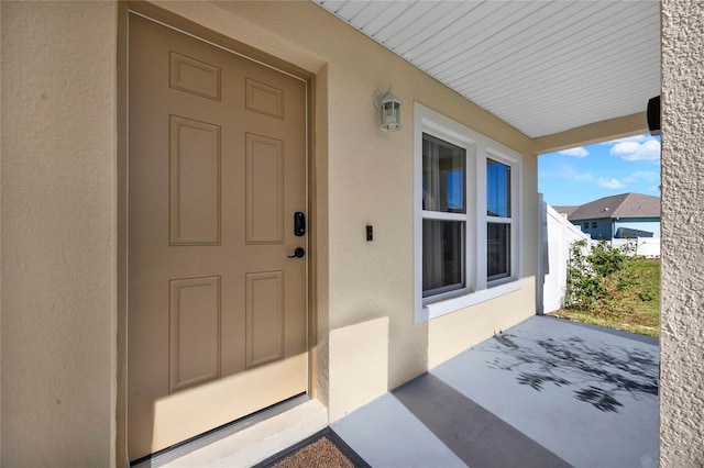 view of doorway to property