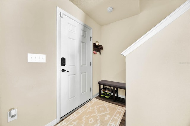 interior space with hardwood / wood-style flooring