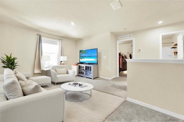 view of carpeted living room