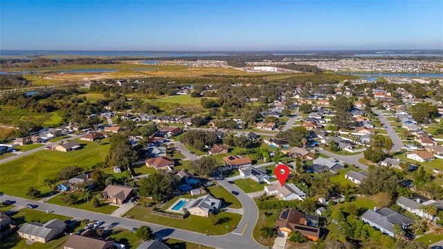 1402 Westminster Way, Kissimmee, FL 34744 - aerial overview of property's location featuring a nearby body of water and nearby suburban area
