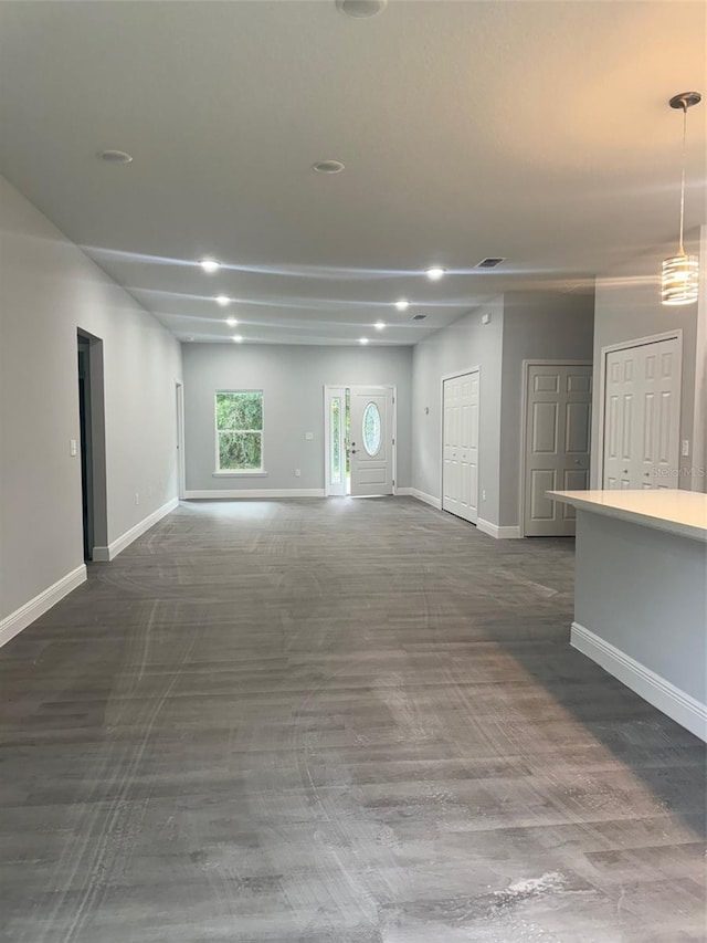 empty room featuring wood-type flooring