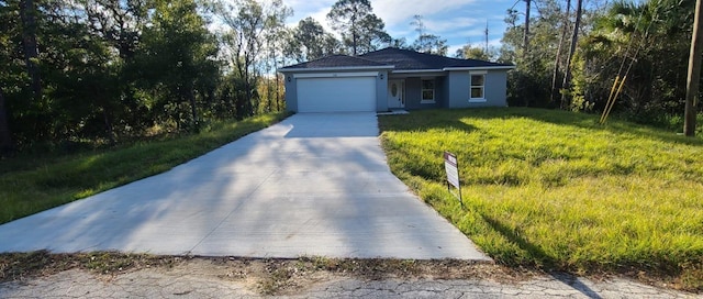 ranch-style house featuring a garage