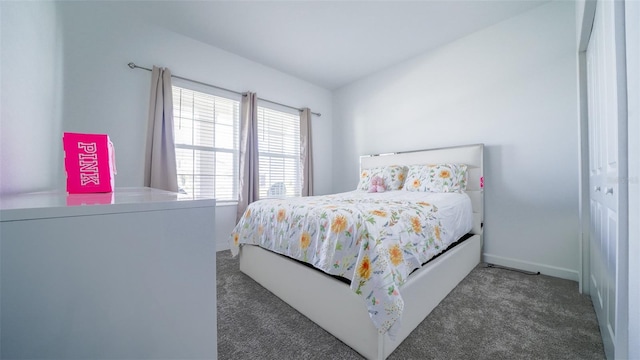 view of carpeted bedroom