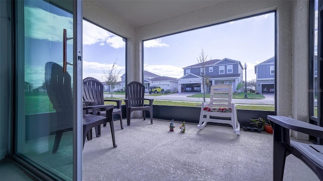 view of sunroom