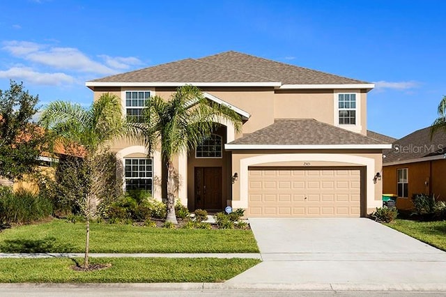 view of front facade with a front lawn