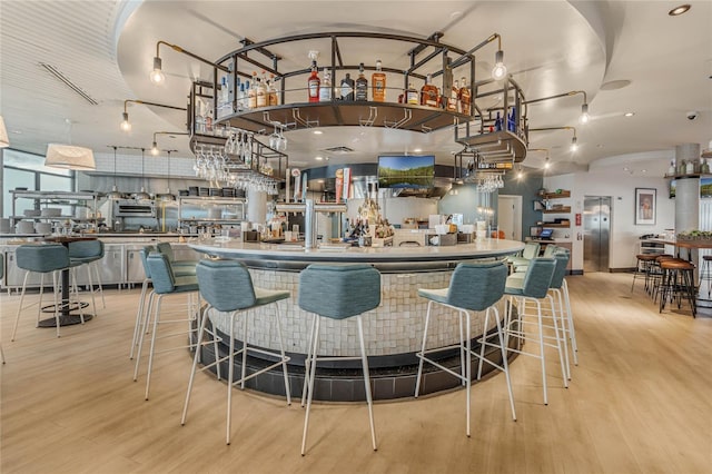 bar featuring wood finished floors