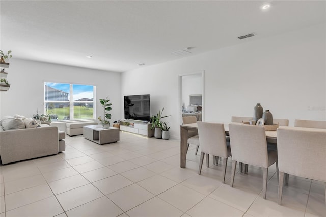 view of tiled dining area