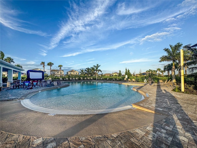 view of pool with a patio area