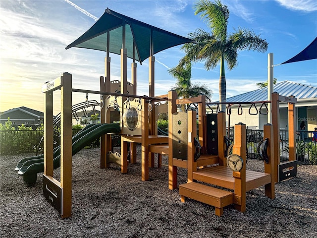 view of playground at dusk