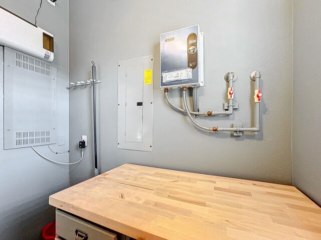 bathroom featuring electric panel