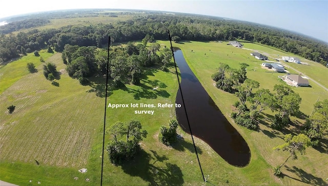 drone / aerial view featuring a rural view