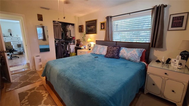 bedroom featuring a closet