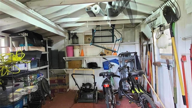 view of storage room