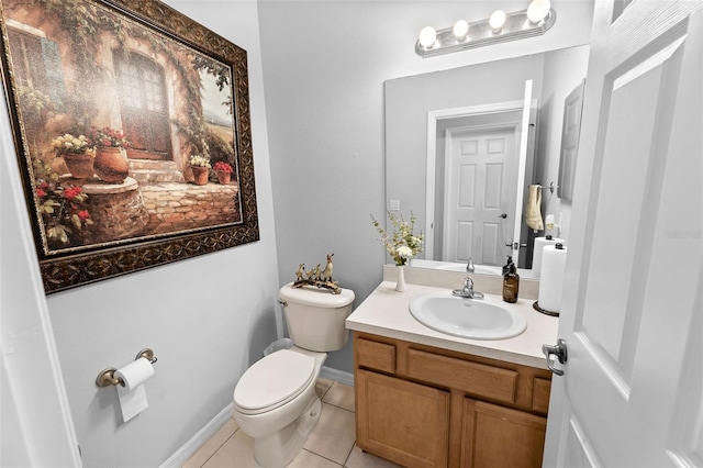 12213 Still Meadow Dr, Clermont, FL 34711 - half bath with vanity and tile patterned floors