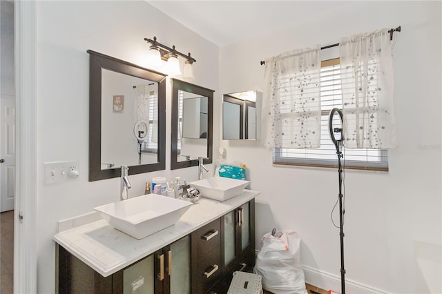 bathroom with vanity