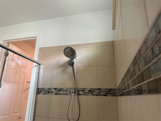 room details with tiled shower