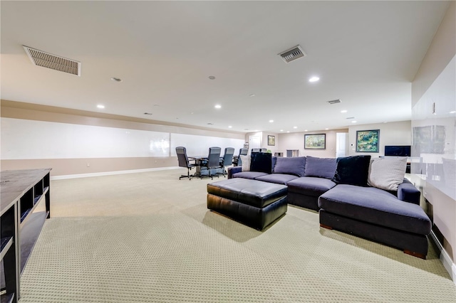 view of carpeted living room