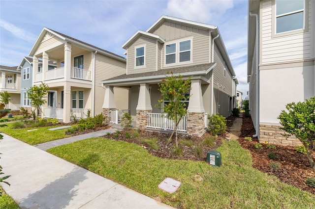 view of front of home with a porch