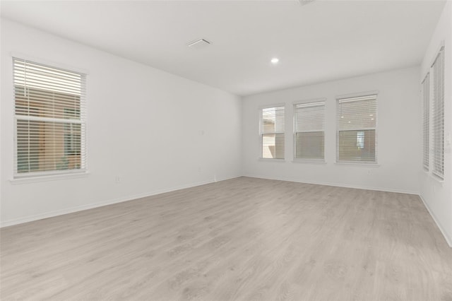 empty room featuring light hardwood / wood-style flooring