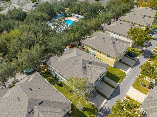 bird's eye view featuring a residential view