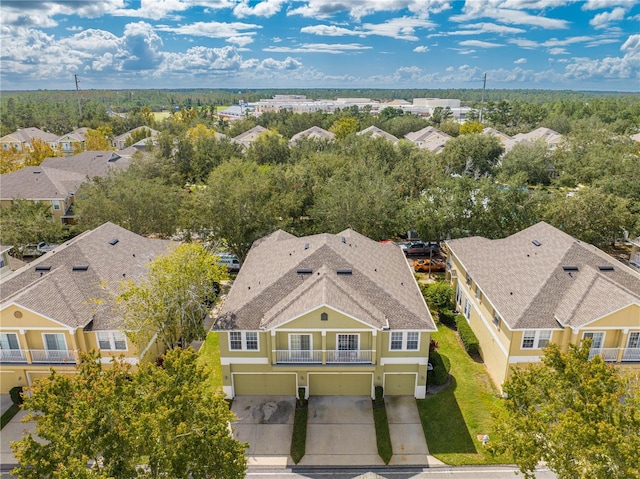 bird's eye view with a residential view