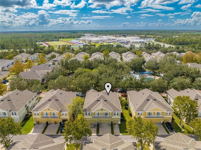 drone / aerial view featuring a residential view