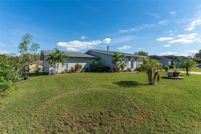 view of property exterior featuring a lawn