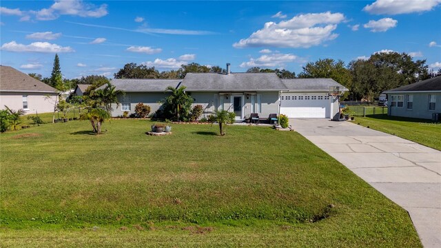1395 Emerald Dr, Kissimmee, FL 34744 - ranch-style home with an attached garage and driveway