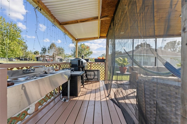 view of wooden terrace