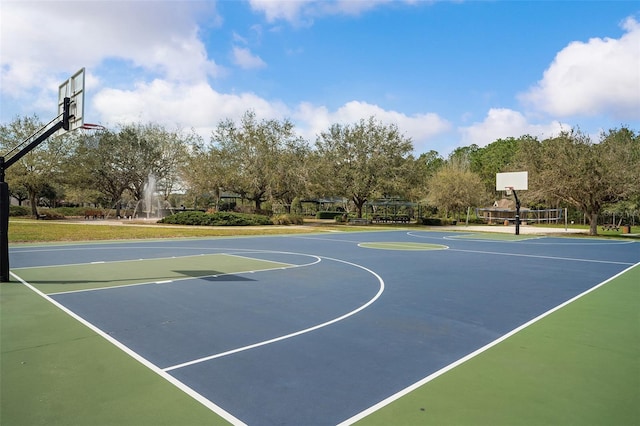 view of sport court with community basketball court