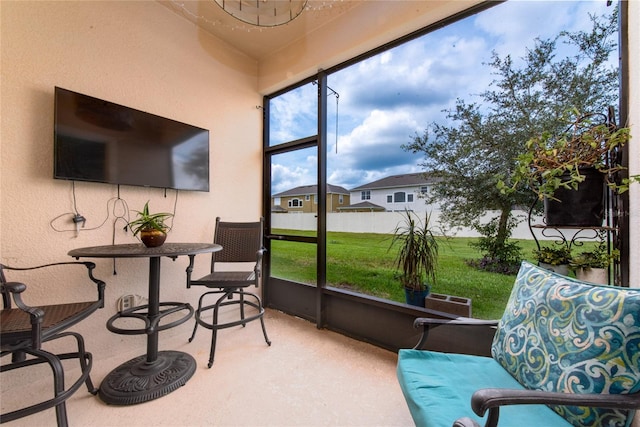 view of sunroom / solarium