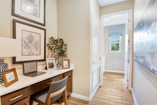 hallway featuring light hardwood / wood-style floors