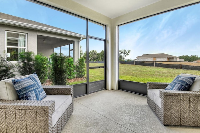 view of sunroom / solarium