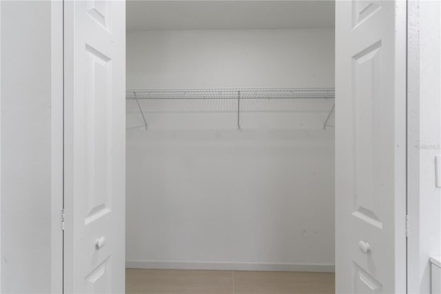 view of walk in closet