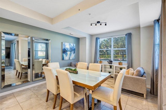 view of tiled dining space