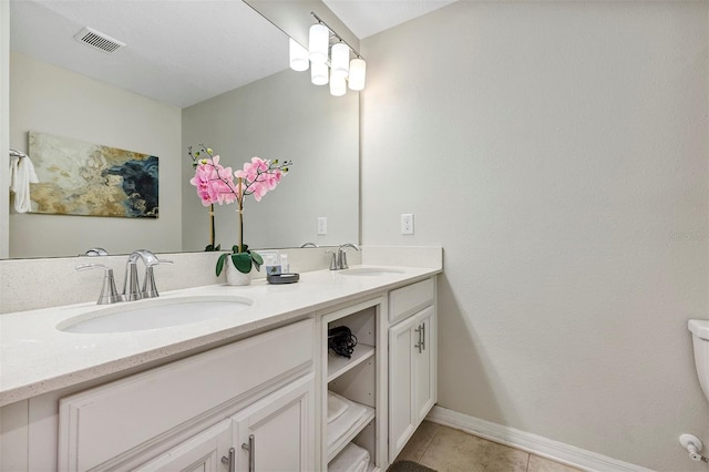 bathroom featuring vanity and tile patterned floors