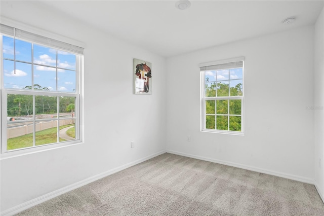 spare room featuring carpet flooring