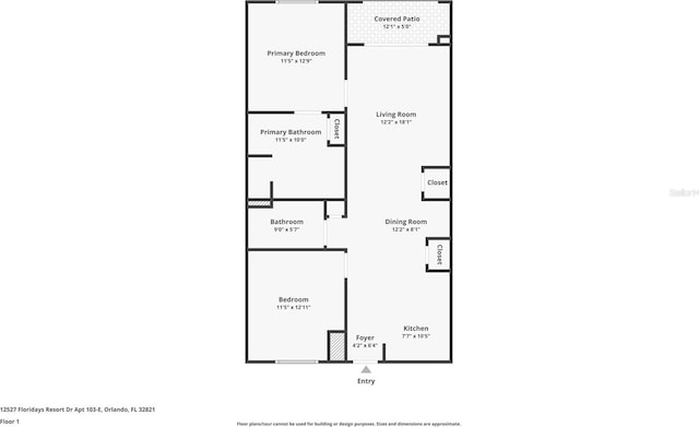 12527 Floridays Resort Dr Unit E-103, Orlando, FL 32821 - view of property floor plan